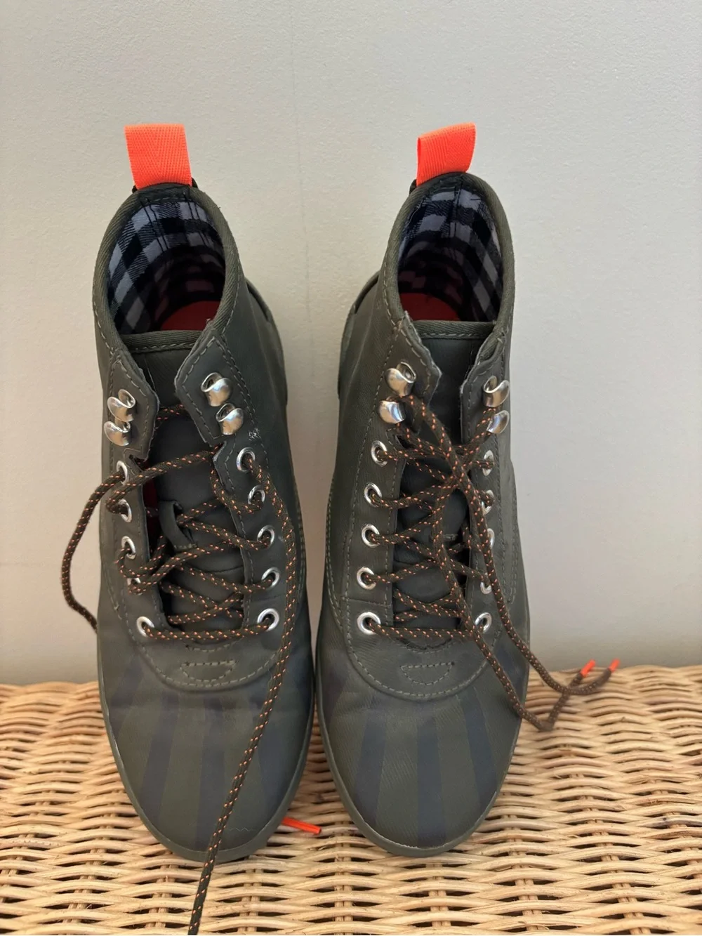 Keds Olive Green and Orange Women's Waterproof High-Top Boots